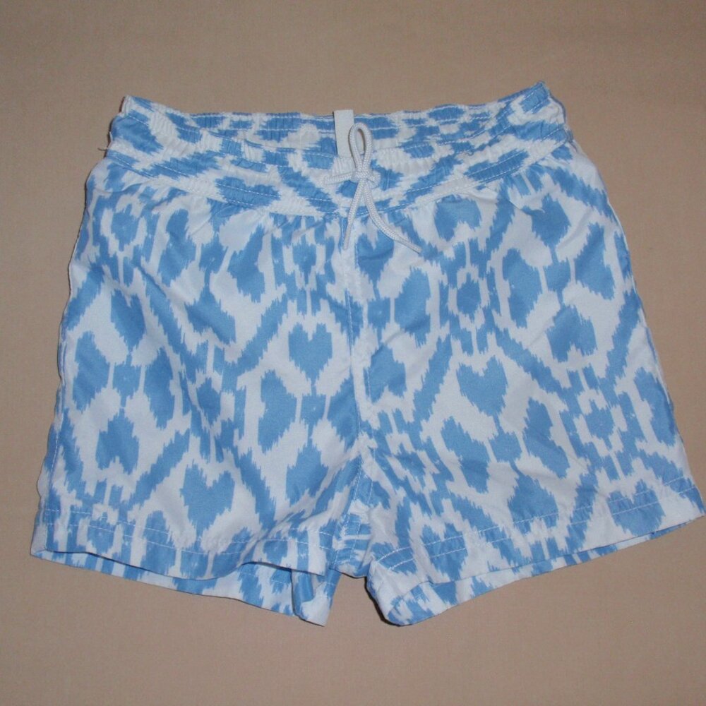 Janie Jack Boys Ikat Blue White Swim Trunks Shorts 18m